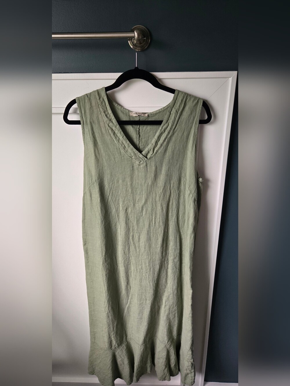 Francesca Bettini Sage Green Linen Dress